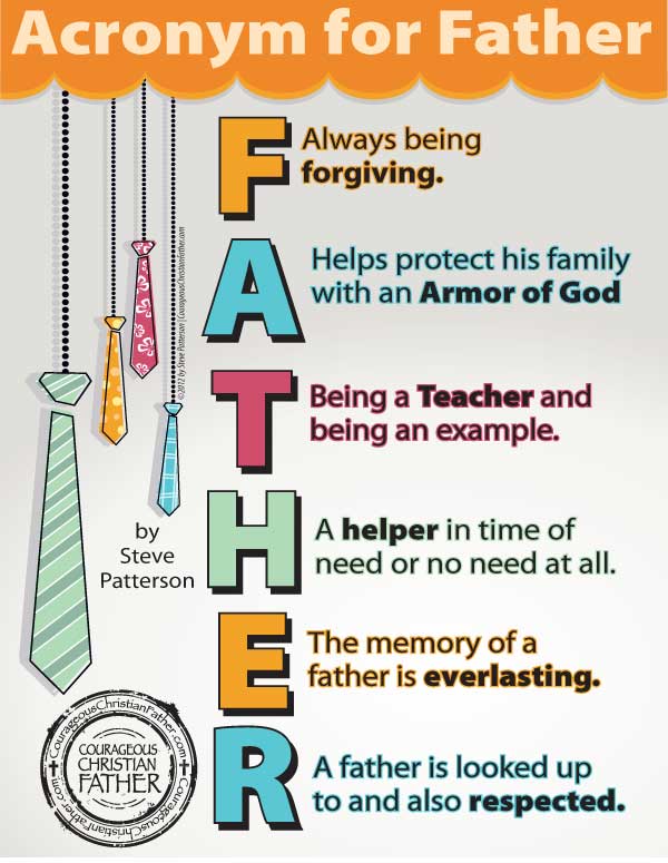 Acronym for Father Printable