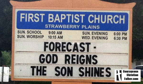 Church Sign About the Forecast – First Baptist Church Strawberry Plains