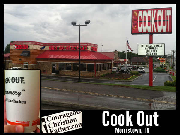 Cook-Out, a Christian based restaurant