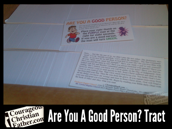 Good Person Test Gospel Tract Recreated & Professionally Printed