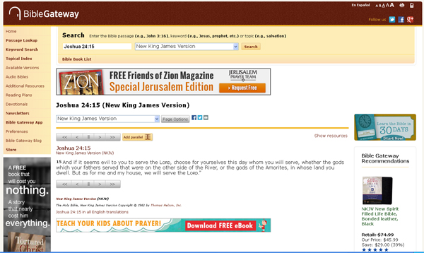 Bible Gateway Your Online Bible Source