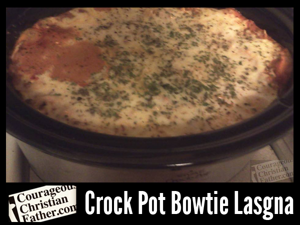 Crock Pot Bowtie Lasagna