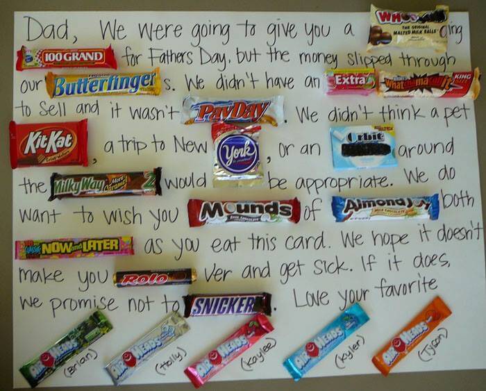 Father’s Day Candy Bar Greeting Card