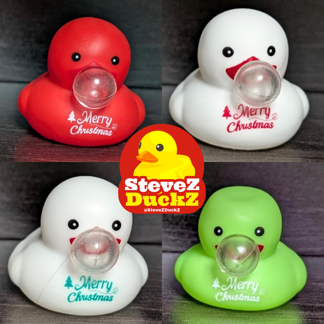 Merry Christmas Bubble Blowing Rubber Ducks