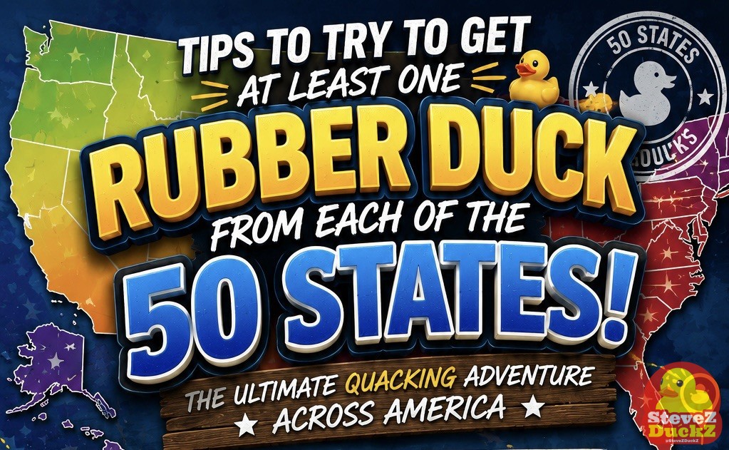 Tips to try to get at least one rubber duck from each of the 50 states